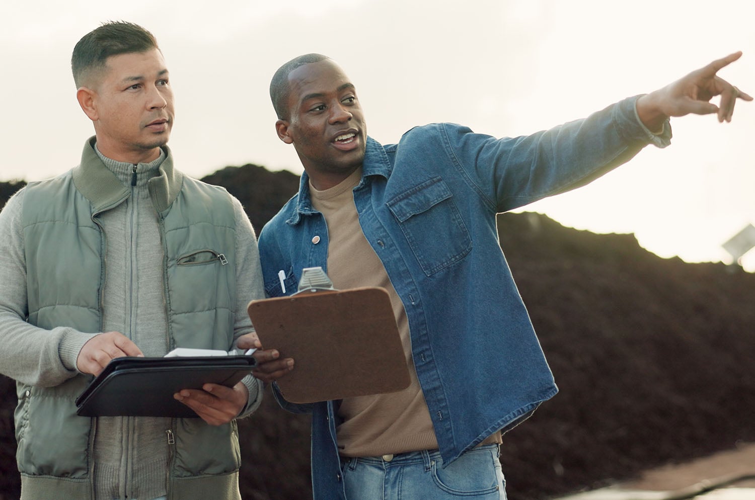 Two men in casual clothing